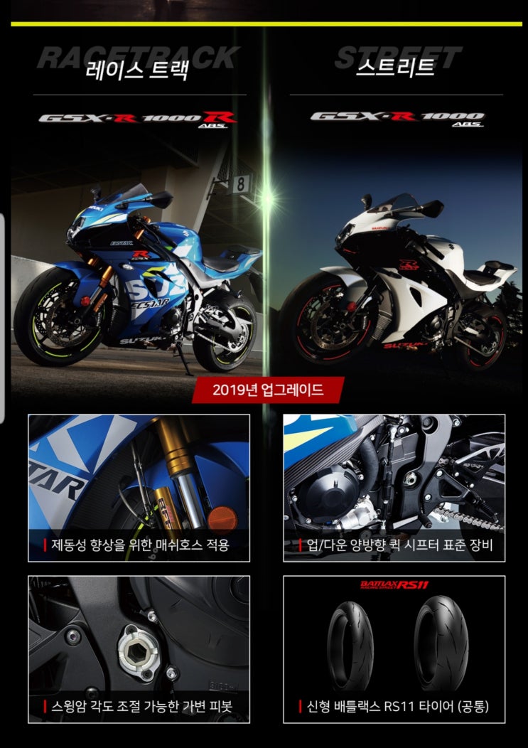  GSX-R1000, R1000R 2019년식