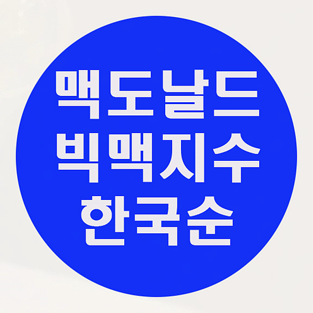 맥도날드 최저임금 빅맥지수로 보는 한국 순위