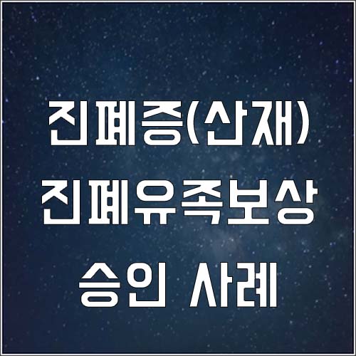  탄광 채탄부 진폐유족보상 산재 승인 사례(합병증 폐암산재)