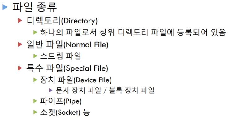 [리눅스/유닉스]파일 종류(file types)-일반파일, 디렉터리파일, 특수파일, 장치파일 등