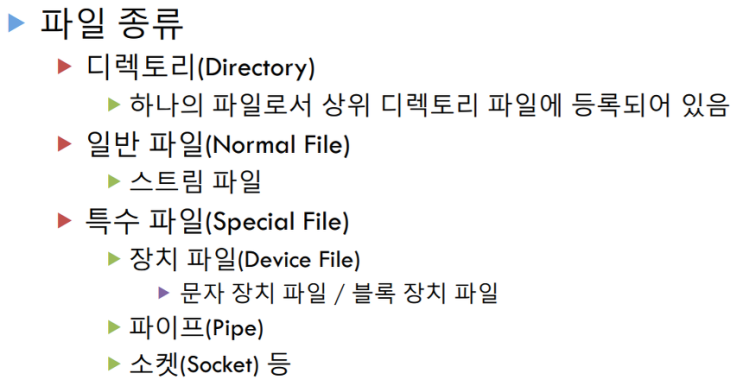  [리눅스/유닉스]파일 종류(file types)-일반파일, 디렉터리파일, 특수파일, 장치파일 등
