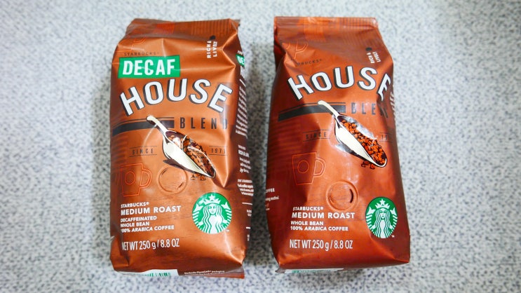  스타벅스 하우스 블렌드 원두, Starbucks House Blend (오리지널 디카페인 블랜드 스벅 커피콩) 개봉기