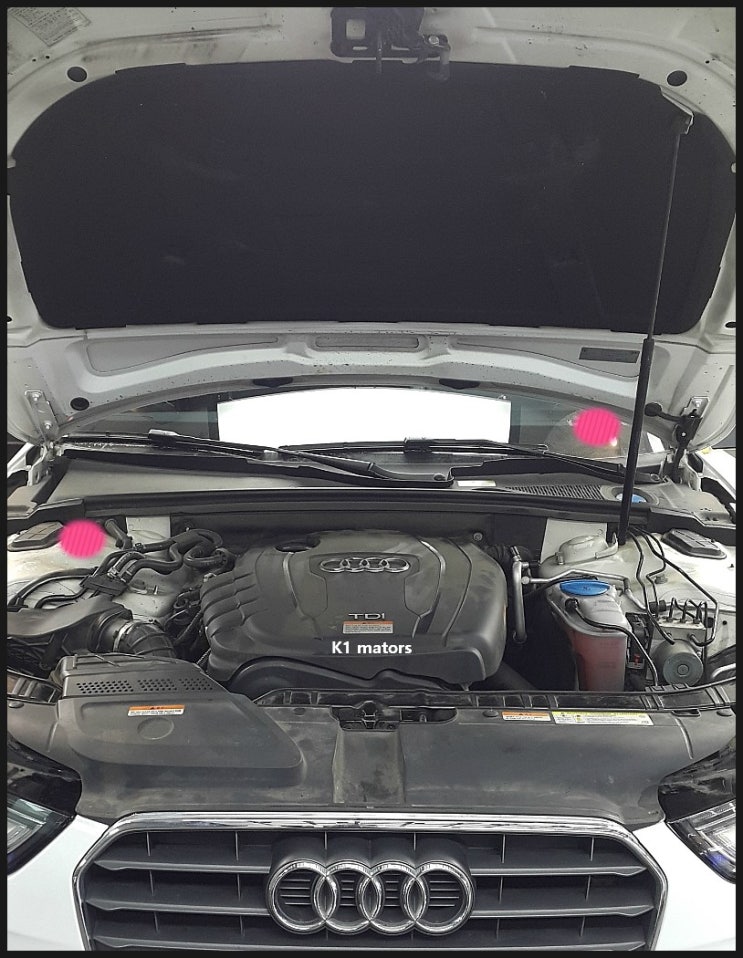  아우디A4 2.0 TDI 8만키로주행 타이밍벨트 워터펌프 써머스탯교환. 부천 디젤차관리전문점 K1모터스