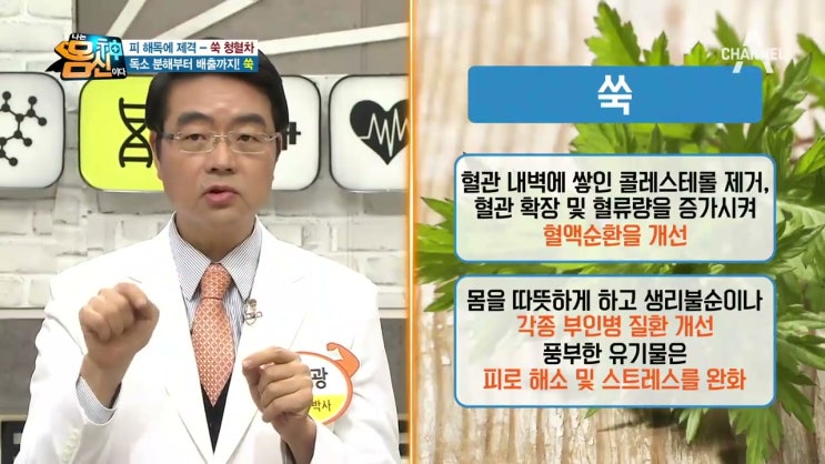  나는몸신이다, 독소 해독으로 혈관청소하는 쑥청혈차