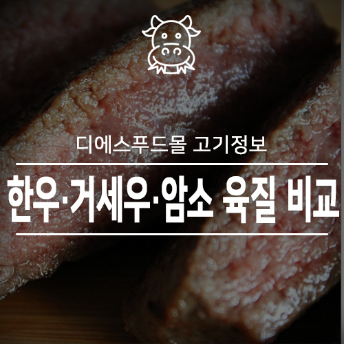  [디에스푸드몰 고기정보]한우·거세우·암소 육질 비교