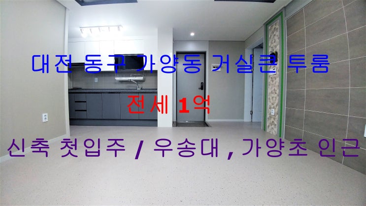  대전 동구 가양동 신축 첫입주 거실큰 투룸 전세(우송대,가양초 인근)