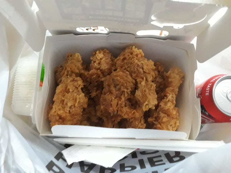  신제주 BHC치킨 해바라기 후라이드 야식 먹방후기
