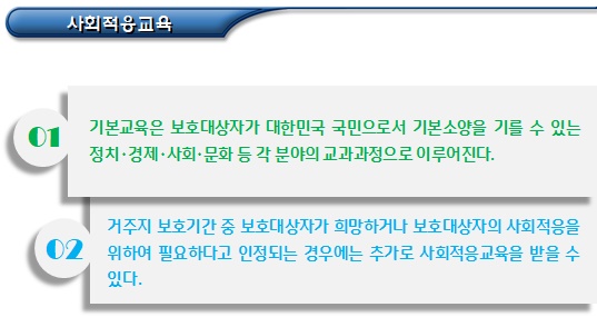 새터민 사회적응교육 및 정착지원 새터민 사회적응교육 및 정착지원