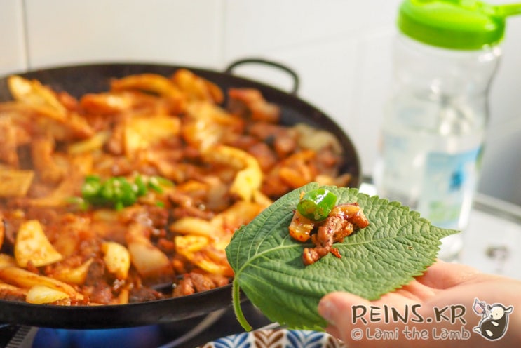 강남역밥집 정통집 돼지김치구이와 꽃껍데기 맛있었어요