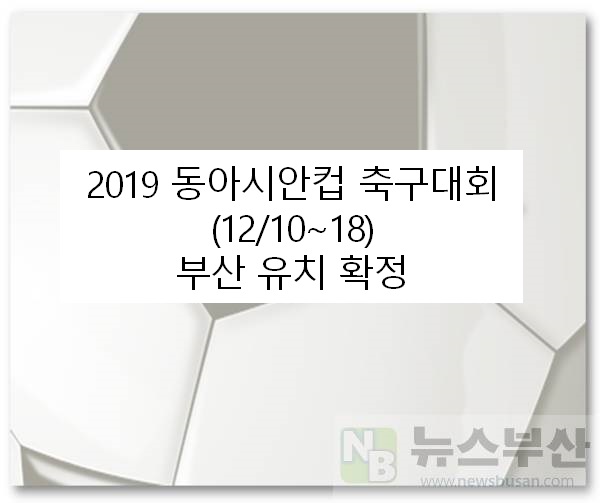 2019 동아시안컵 축구대회(12/10~18) 부산 유치 확정