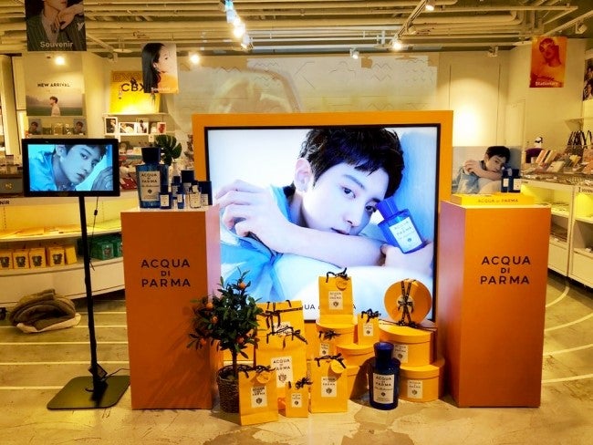 Acqua di Parma 的繆斯 EXO燦烈 #燦烈香水 在SMTOWN禮品店也能買到！