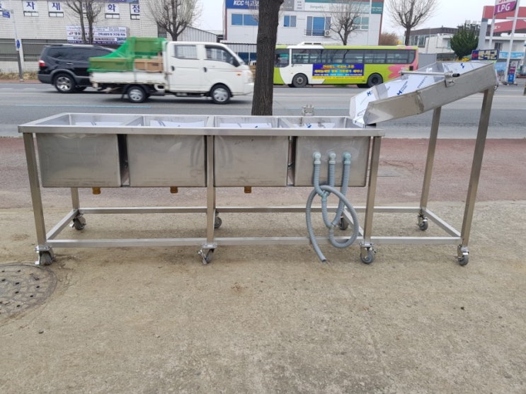  크릴새우 세척용 싱크대