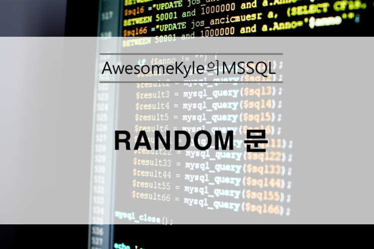  [MS-SQL] RANDOM, 랜덤