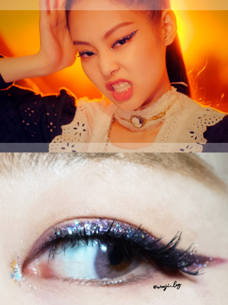  초간단 KILL THIS LOVE  블랙핑크 제니 커버 메이크업! 퍼플 글리터 포인트 메이크업