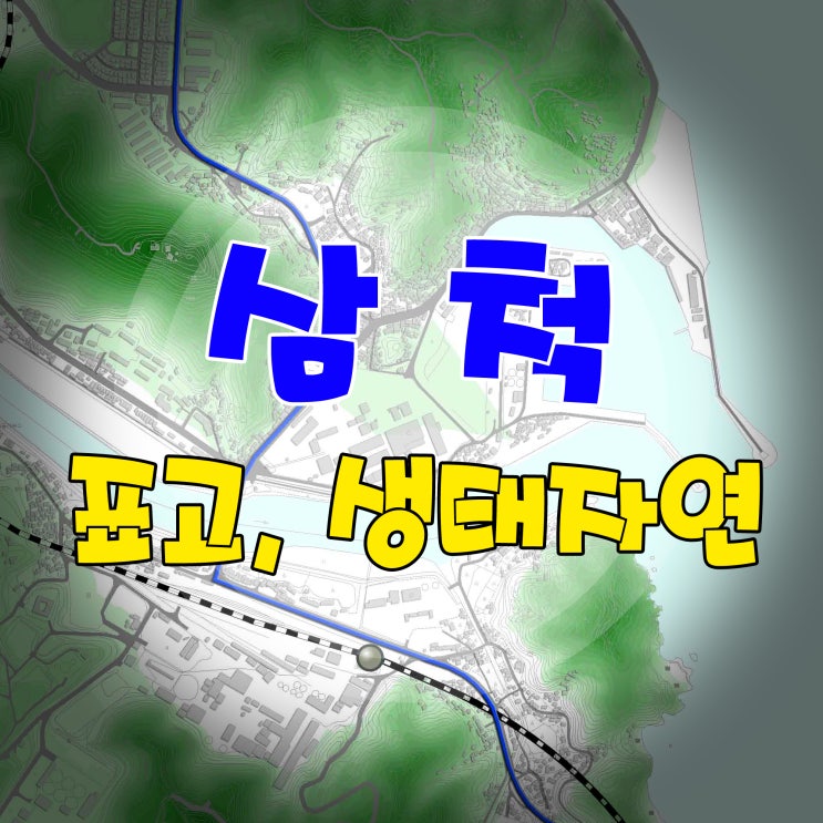  강원도 삼척 표고 및 생태자연(광역위치도)
