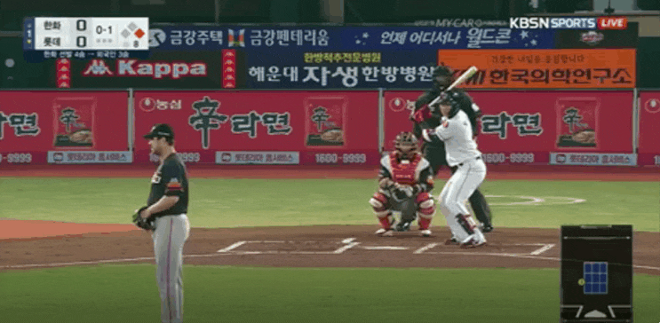  호잉의 부진에 대한 우려 &노시환의 빛나는 실링.gif