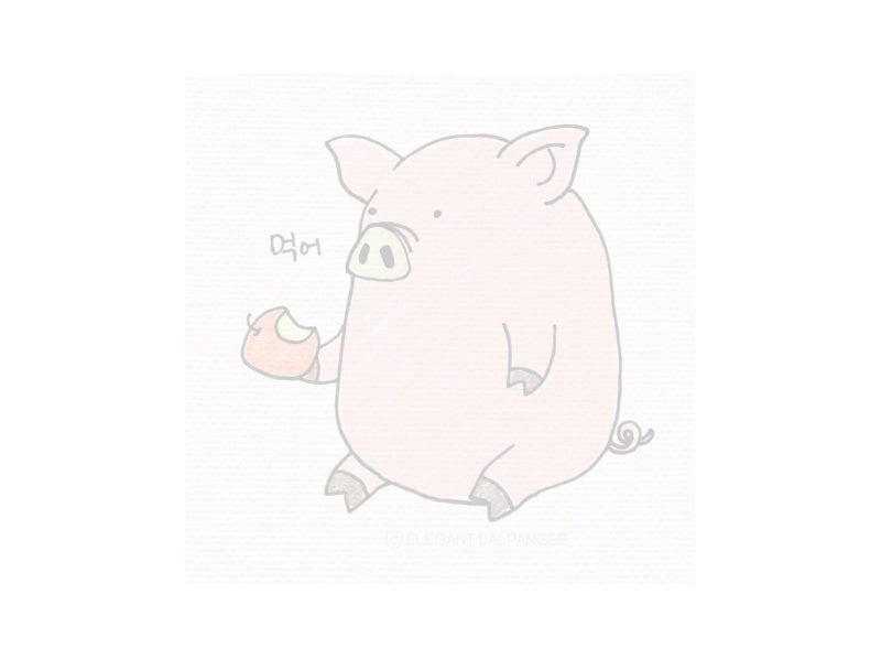 일러스트레이터로 돼지 캐릭터 그리기 : 네이버 블로그