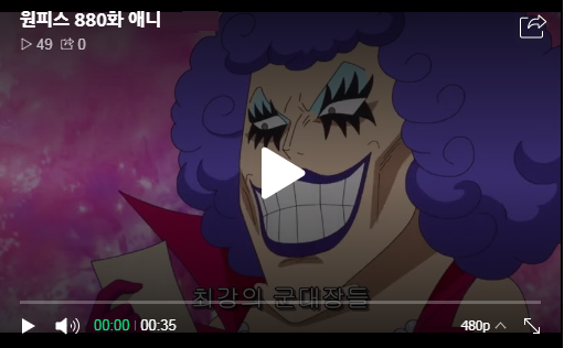  원피스 880화 애니 고화질 자막有