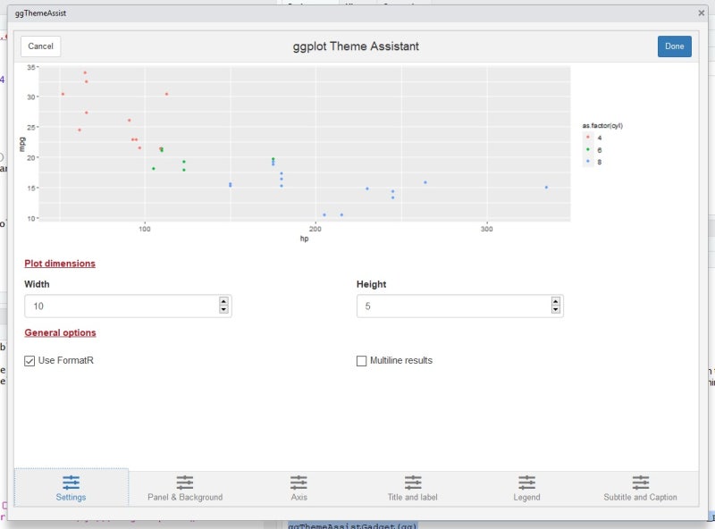 [R시각화] ggplot2 수많은 옵션 GUI로 설정하기: 'ggThemeAssist' 패키지 : 네이버 블로그