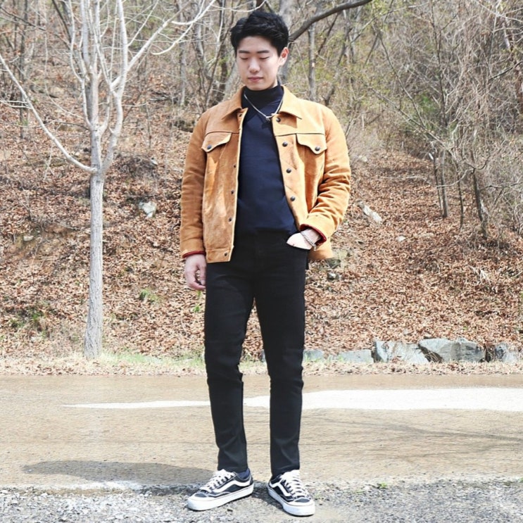  남자 블랙진 코디 기본에 충실한 남자바지네