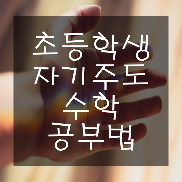  초등학생 수학 공부법 자기주도 수학 공부 방법