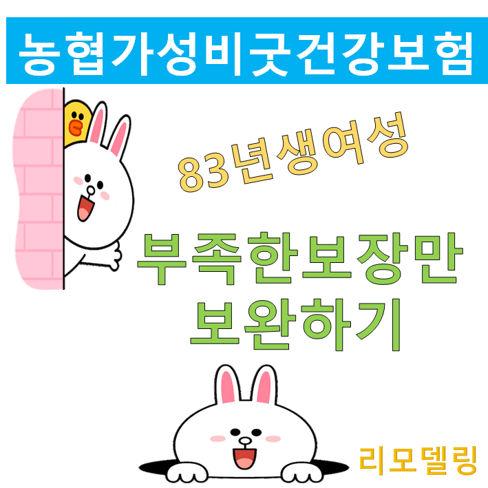  83년생 여성보험 4월엔 어디가 좋은걸가???농협가성비굿건강보험+메리츠더알뜰건강보험