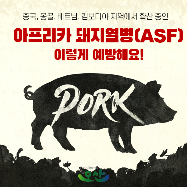  치사율 100%, 아프리카 돼지열병(ASF) 다함께 예방해요!