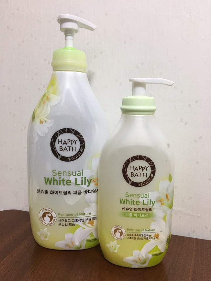 해피바스 센슈얼 화이트릴리 퍼퓸 바디워시&바디로션