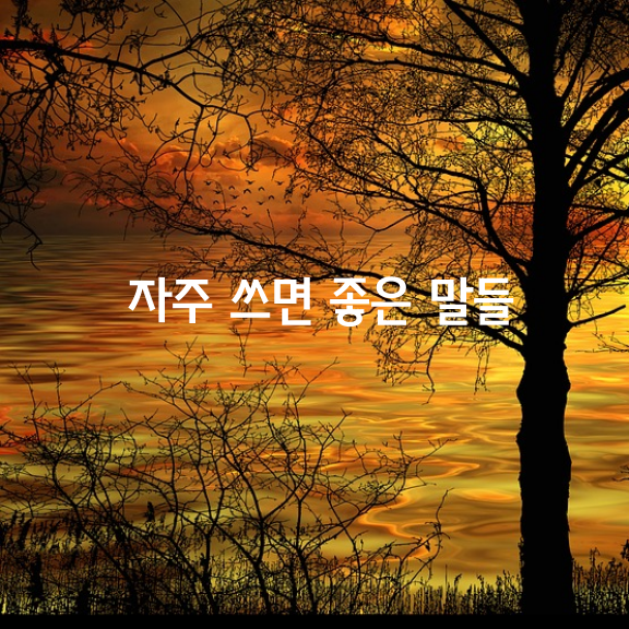  자주 쓰면 좋은 말들