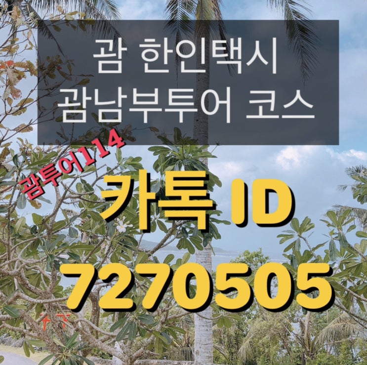  괌한인택시️괌택시️괌남부투어