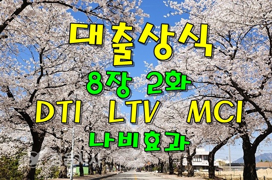  [대출상식] 8장 2화 나비효과! MCI 와 DTI 그리고 LTV의 관계