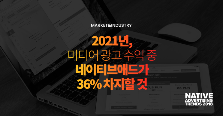 "2021년, 미디어 광고 수익 중 네이티브애드가 36% 차지할 것"(NATIVE ADVERTISING TRENDS 2018)