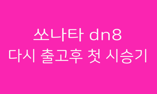  쏘나타 dn8 엔진 결함 이후 풍절음, 진동소음 얼마나 개선되었나 시승기