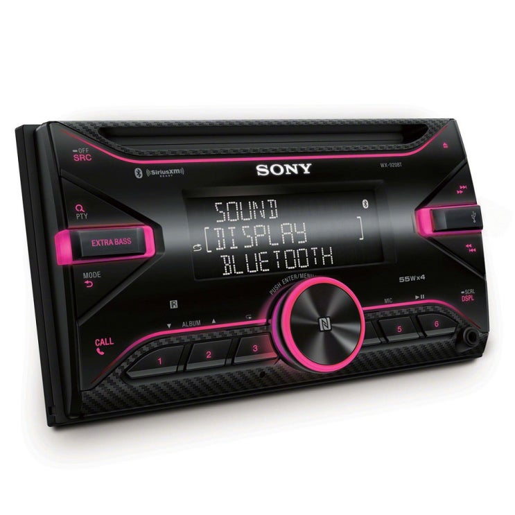 멀티컬러 조명과 감각적인 디자인 소니가 만든 2딘타입 블루투스 CD-USB 라디오 카오디오 WX-920BT == 소니코리아 수입정품