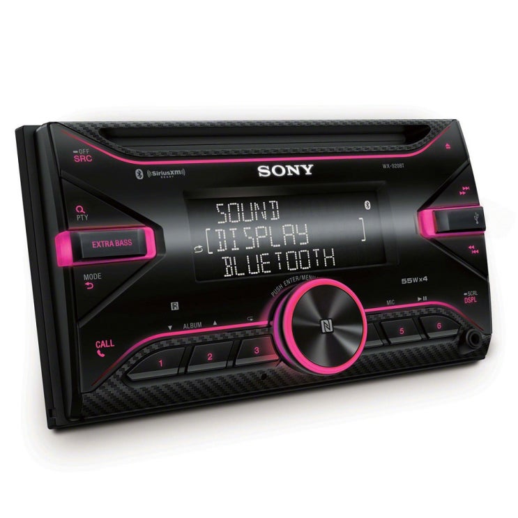  멀티컬러 조명과 감각적인 디자인 소니가 만든 2딘타입 블루투스 CD-USB 라디오 카오디오 WX-920BT == 소니코리아 수입정품
