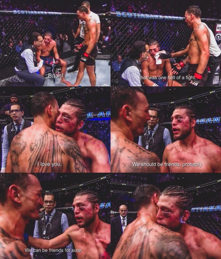 UFC 231 시합 종료 후 할러웨이와 오르테가의 대화 UFC 231 시합 종료 후 할러웨이와 오르테가의 대화
