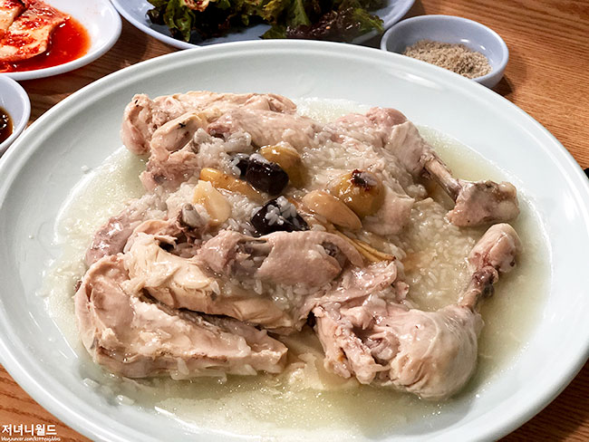  밥블레스유 누룽지백숙 맛집, 일산 장수마을 메뉴 세개 뽀갠 후기