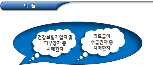치매예방 및 치매환자 의료비 지원 치매예방 및 치매환자 의료비 지원