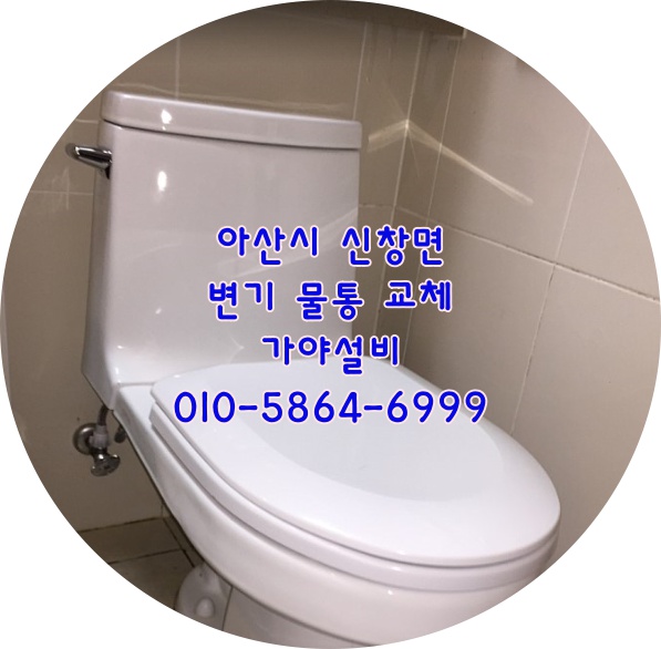  아산 신창면 관사주택 양변기물통파손으로 변기물통교체시공 변기물이새요