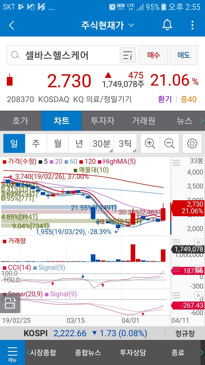 셀바스헬스케어(208370)주가 : 네이버 블로그