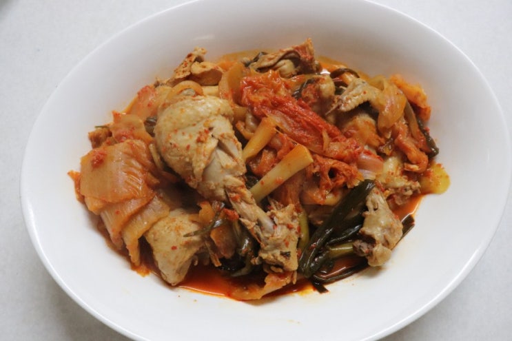 백종원 묵은지 닭볶음탕 역시 맛있어요 !!