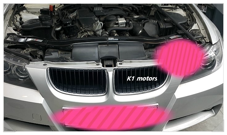  BMW 320I 엔진오일이 줄어들어 보충을 자주하고 머플러에서 흰연기와 냄새가 심하게나는 고장 밸브가이드고무 교환.부천 BMW관리전문점 K1모터스