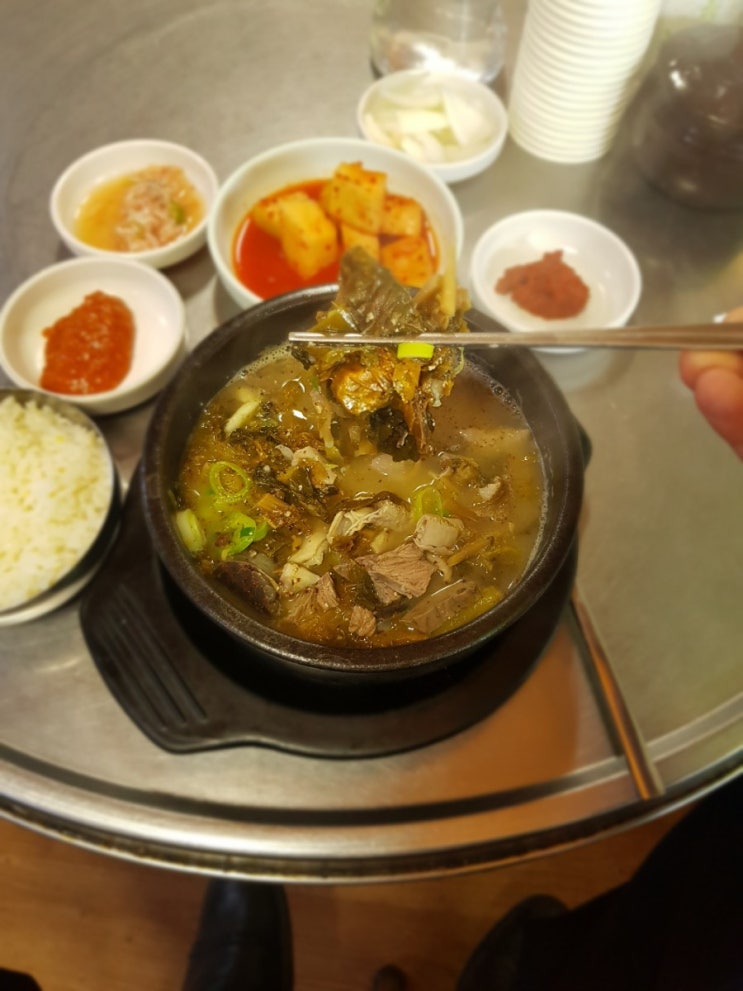  안녕하세요에 나온 충주 시래기순대국밥집에서 혼밥하다