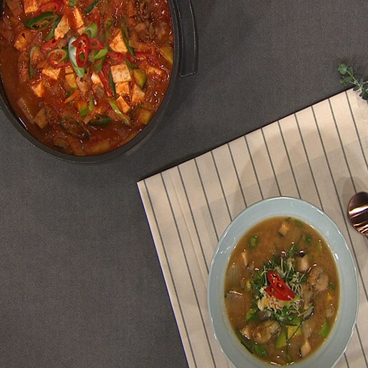 [최요비] 정미경 된장찌개: 시원한 바지락오만둥이해물된장찌개 & 이특 칼칼한 차돌박이 된....