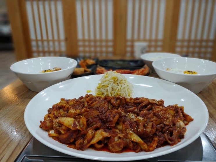  화도맛집 단체모임하기 좋은 곳 월산리 더모임에서 주꾸미정식 식사 후 철판코다리시래기찜 포장후기