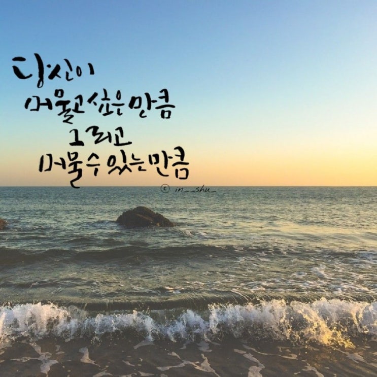  여섯번째 캘리이야기 <붓펜 배경사진.4>