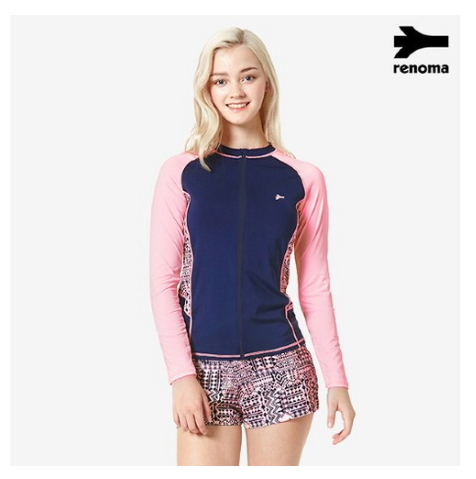  ♥쿠팡  레노마] 여성 비치 4pcs 집업 래쉬가드 상하세트 (택1)_RN-LS18908FC  [79,940원]