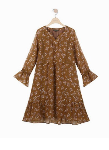  ♥쿠팡  써스데이아일랜드 Thursday Island _T186MOP155W_레이스 스트링 A라인 패턴 원피스   [125,300원]