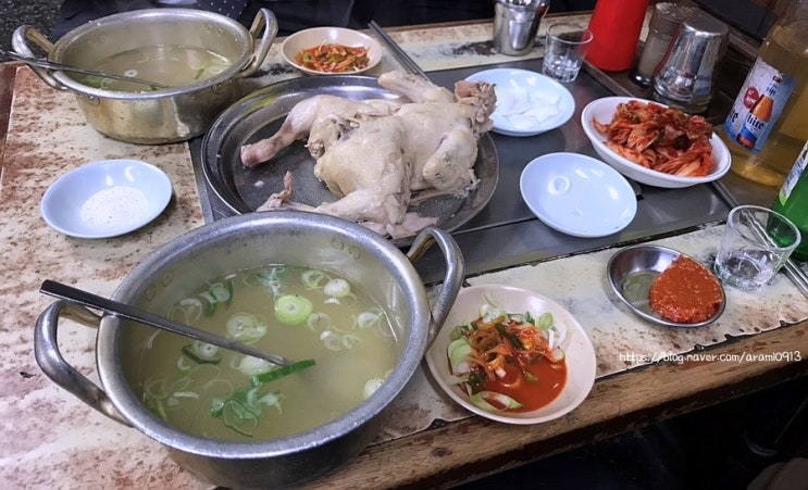  충무로 맛집 / 충무로명소 사랑방칼국수 : 백숙백반