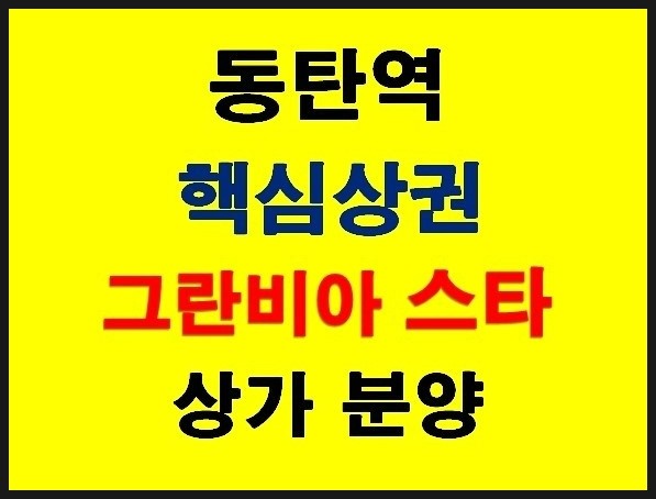  초대형 패밀리 스포츠파크몰 동탄역 그란비아 스타 상가 분양